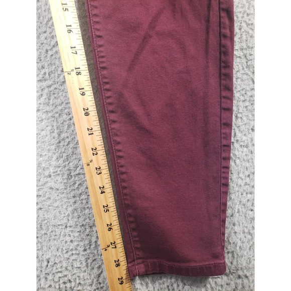 Jennifer Lopez Jeans Womens Size 16 W Skinny Burgundy Denim Jegging Casual 36x29 - Picture 8 of 15